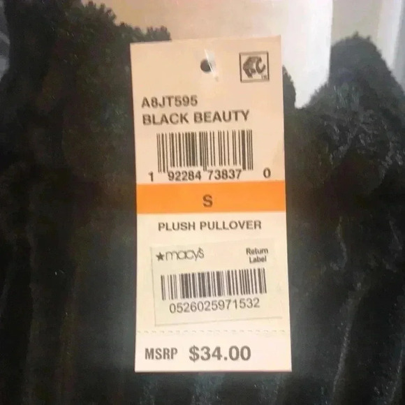 NWT Planet Gold Sweater Black Ribbed Super Soft Mock Neck Plush Pullover-S - Picture 9 of 9